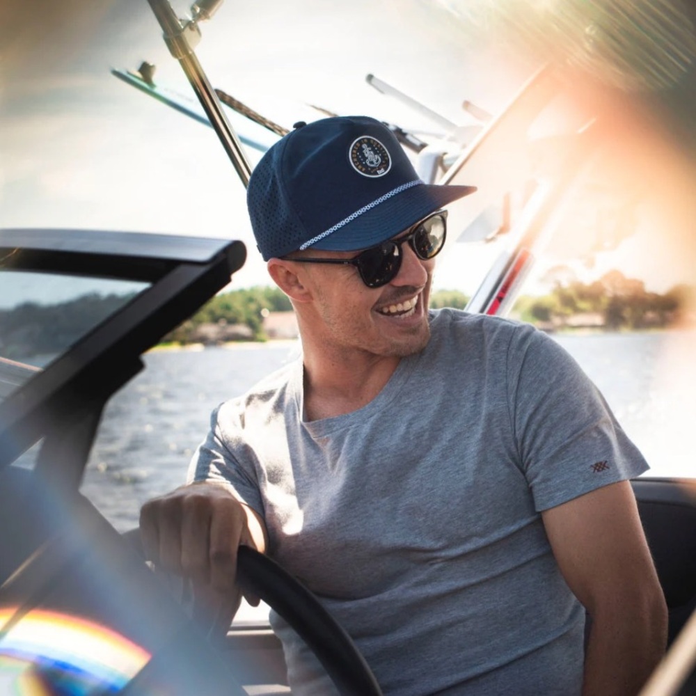 Navy Performance Rope-Trim Snapback Hat - Picture 10 of 10